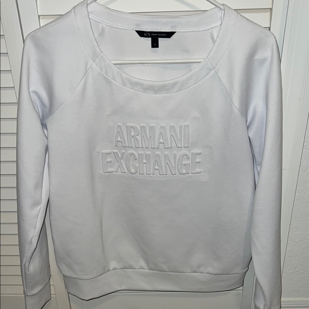Armani Exchange White Sweatshirt